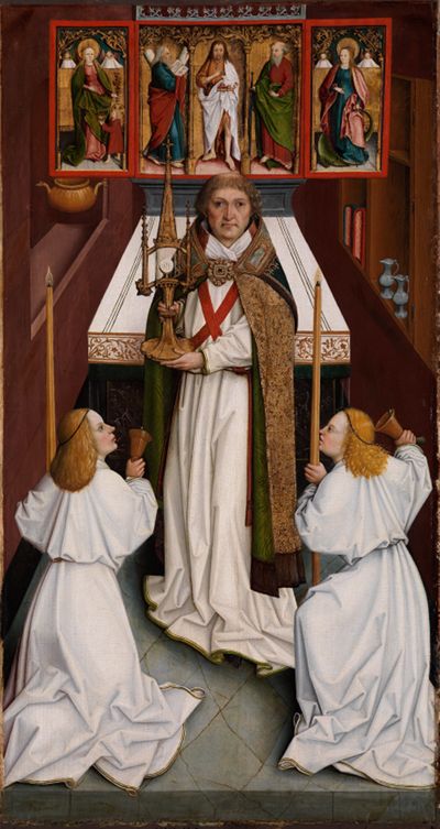 Bartholomäus Zeitblom - Segensspendung (Verehrung der Eucharistie)