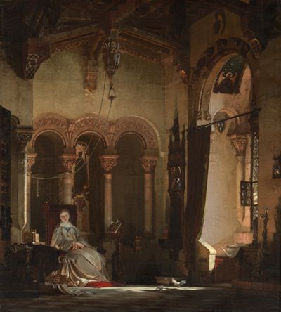 August von Bayer (1803) - Jeanne de France als Nonne im Kloster zu Bourges
