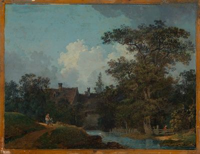 Marquard Wocher - Häuser am Bach