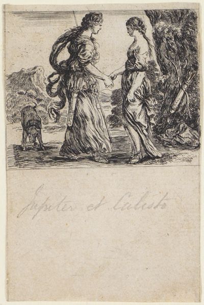 Stefano della Bella - Jeu de la Mythologie - Jupiter et Calisto
