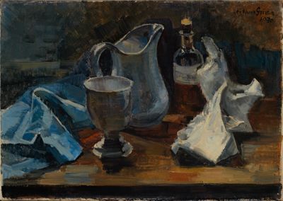Arthur Grimm (1883) - Blaues Stilleben