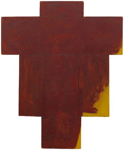 Arnulf Rainer - Kreuz Rot/Gelb