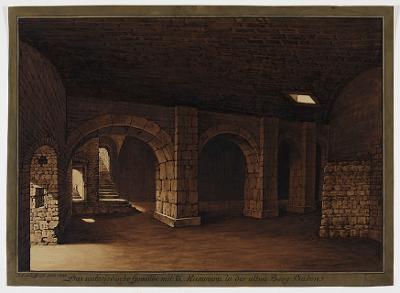 Johannes Stanislaus Schaffroth - Blick in das unterirdische Gewölbe von Schloss Hohenbaden bei Baden-Baden