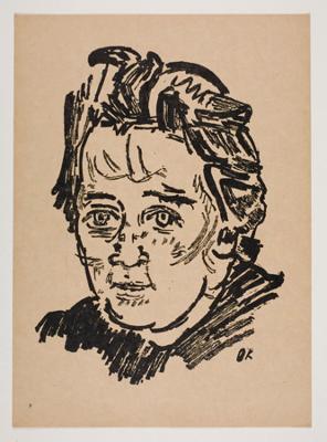 Oskar Kokoschka - Adolf Knoblauch (Menschenköpfe, Blatt 9)