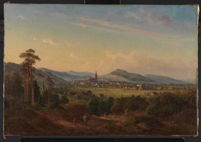 Josef Moosbrugger - Landschaft mit Blick auf Freiburg im Breisgau