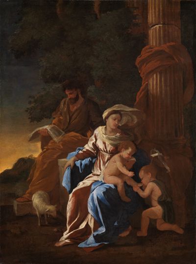 Nicolas Poussin - Die Heilige Familie mit dem Johannesknaben