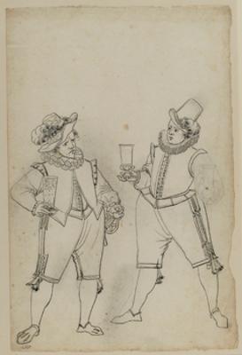 Bartholomäus Lingg (Werkstatt) - Zwei Männer mit Trinkbechern