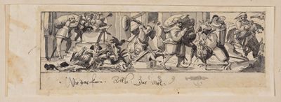 Niklaus von Riedt (zugeschrieben) - Entwurf für ein Oberbild mit Pfaffenmühle