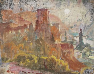 Rudolf Hellwag - Ansicht von Heidelberg