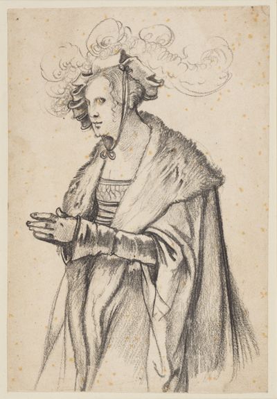 Hans Leonhard Schäufelein - Betende Stifterin in halber Figur