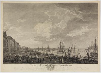 Jacques-Philippe Lebas - Vue de la Ville et du Port de Bordeaux