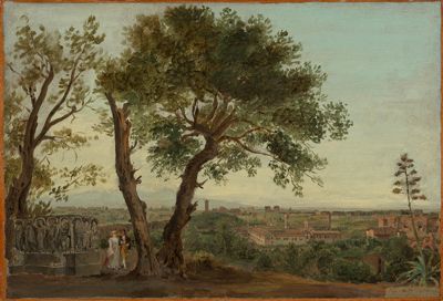 Georg von Dillis (zugeschrieben) - Blick von der Villa Celimontana auf Rom