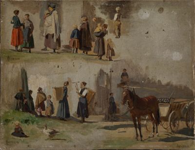 Wilhelm Gustav Friedrich Hasemann - Figurenstudie