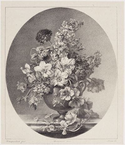 Auguste Piquet de Brienne - Blumenstillleben mit Narzissen in einer Vase