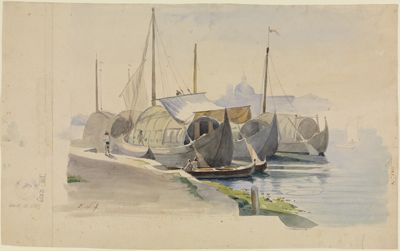 Friedrich Nerly - Barken bei Venedig