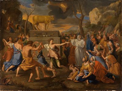 Nicolas Poussin - Kopie - Der Tanz um das Goldene Kalb