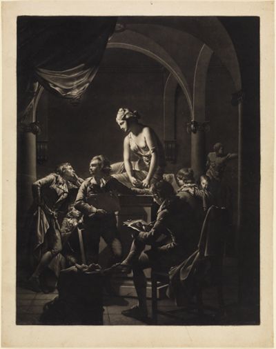 William Pether - Akademieschüler zeichnen nach einer antiken Statue