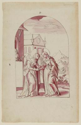 Tobias Müller (1629) - Entwurf für ein Mittelbild mit der Heimsuchung