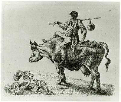 Carl Wilhelm Kolbe (1757) - Ein Hirtenknabe auf einer Kuh reitend