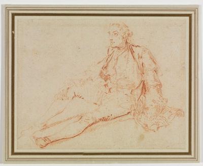 Nicolas Lancret - Am Boden sitzender Kavalier