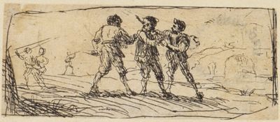 Claude Gellée gen. Lorrain - Studie zu einer Brigantenszene