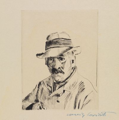 Lovis Corinth - Selbstbildnis im Strohhut