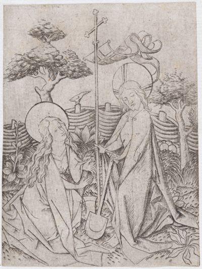 Meister E.S. - Christus erscheint der Magdalena