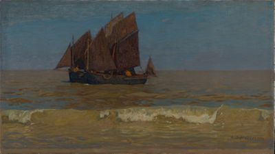 Gustav Schönleber - Fischerboote bei La Panne
