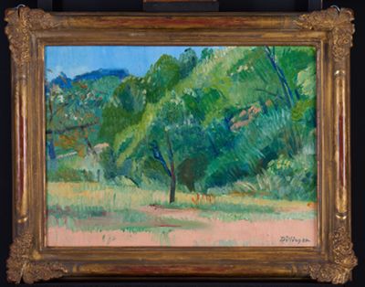 Karl Dillinger - Landschaft mit Bäumen