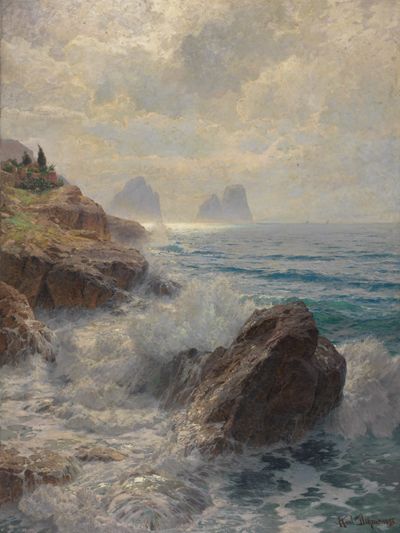 Karl Boehme - Morgenstimmung am Strand von Capri