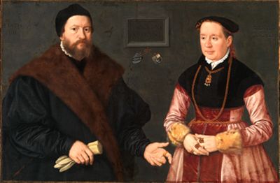 Nicolas Neufchatel - Doppelbildnis Balthasar Dörrer und seine zweite Gattin Magdalena Bayerin