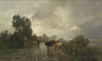 Hermann Baisch - Regentag am Niederrhein