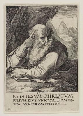 Hendrick Goltzius - Christus, die 12 Apostel mit Paulus; Blatt 2 (Andreas)