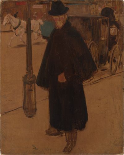 Albert Haueisen - Der Maler Ernst Würtenberger auf der Straße