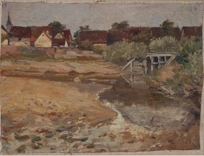 Wilhelm Nagel (1866) - Vor dem Dorf