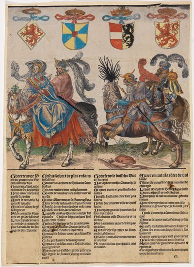 Jacob Cornelisz. van Oostsanen - Gertrude, Robert der Friese, Geoffrey der Bucklige, Theoderich V.