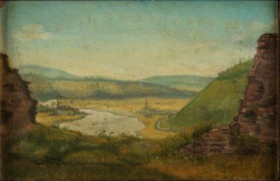 Franz Schmitt (1816) - Landschaft bei Erlenbach am Main
