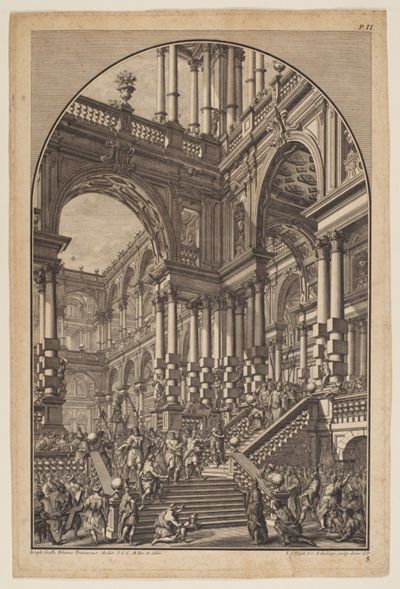 Johann Andreas Pfeffel (1674) - Architektur mit Ecce Homo