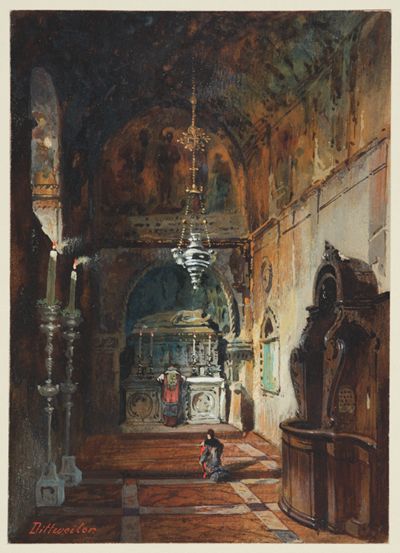 Ludwig Dittweiler - Blick in die Capella Sant Isidoro in San Marco zu Venedig