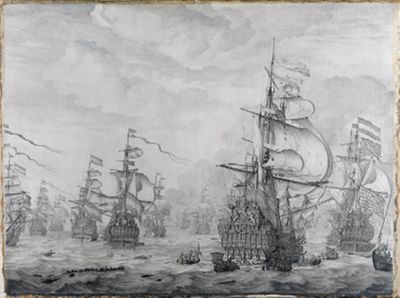 Willem van de Velde (1610) - Die Eroberung der Royal Prince während der viertägigen Schlacht 1666