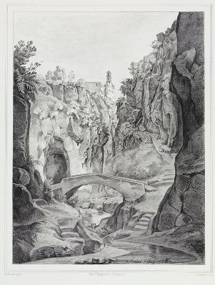 Ludwig Joseph Kuntz - Sorrent, Treppenaufgang