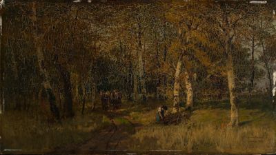 Hermann Baisch - Waldinneres im Herbst