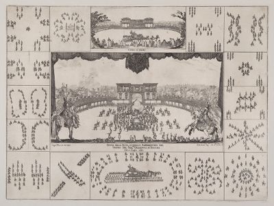 Stefano della Bella - Karussell anlässlich der Hochzeit Großherzog Ferdinandos II.