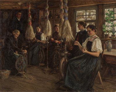 Wilhelm Gustav Friedrich Hasemann - Schwarzwälder Spinnstube