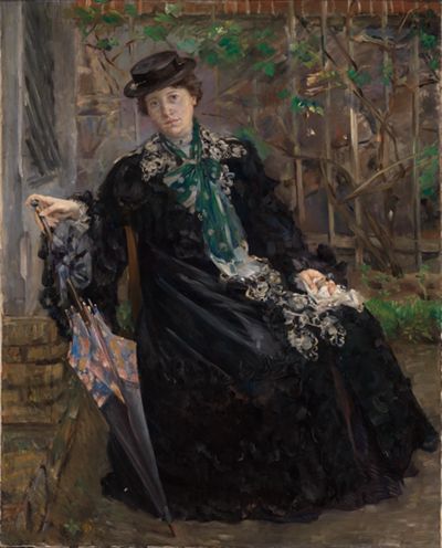 Lovis Corinth - Bildnis Frau Charlotte Berend-Corinth im Garten