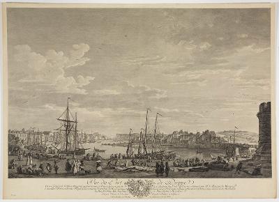 Jacques-Philippe Lebas - Vue du Port de Dieppe