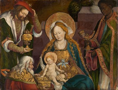 Meister von Sigmaringen - Anbetung der Heiligen Drei Könige