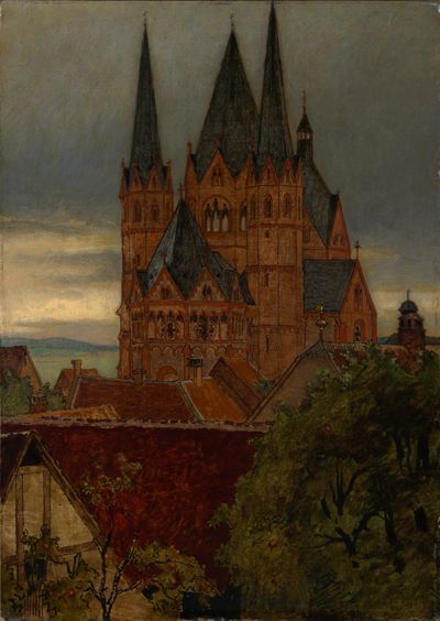 Karl von Pidoll - Blick auf die Marienkirche zu Gelnhausen