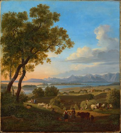 Peter von Hess(?) - Landschaft am Chiemsee