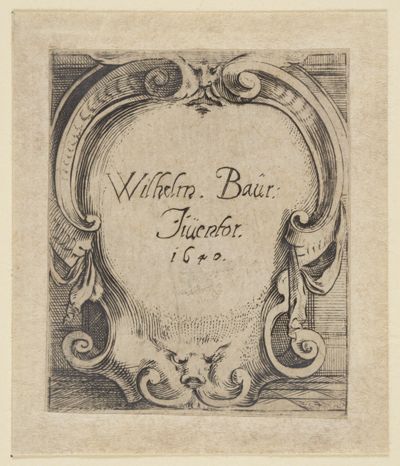 Johann Wilhelm Baur - Titelblatt zur Folge der Allegorischen Gestalten nach Cesare Ripa